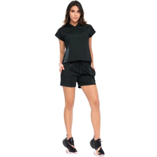 Conjunto-Short-Butle-Brandfit-Fitness Negro