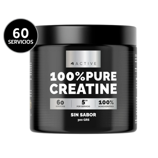4active 100% Pure Creatina Monohydrate - 300 Grs